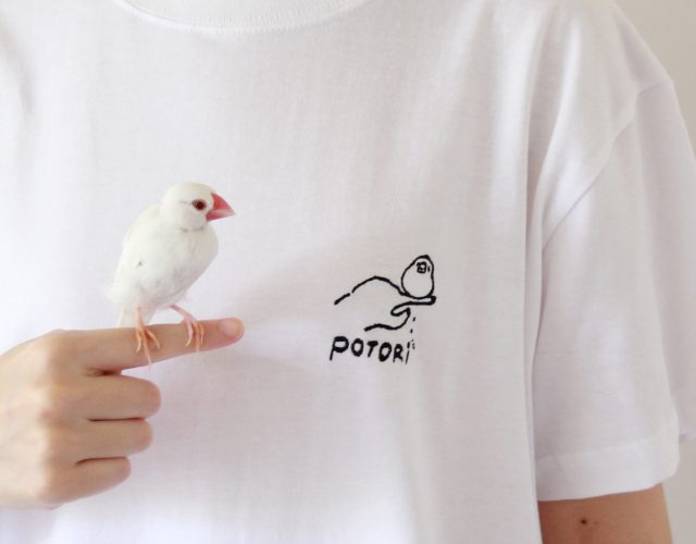 文鳥ポトリTシャツ ブラック